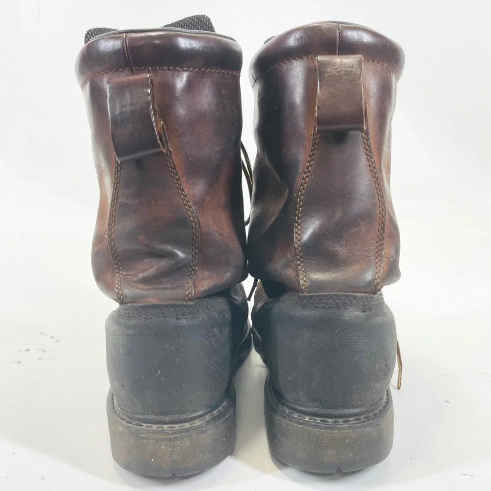 Red Wing 4499 Mens 7.5 D MetGuard Waterproof Vibram Safety Toe Work Boots Brown